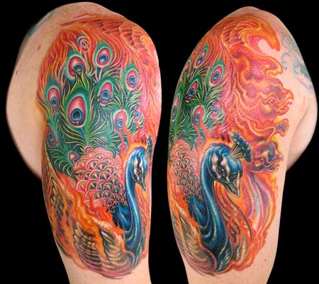 Tattoos - Peacock phoenix - 116243